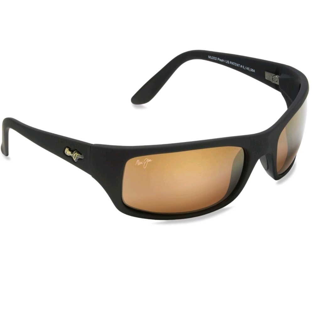 Brand New Maui Jim Peahi Polarized Glasses Matte Black Rubber